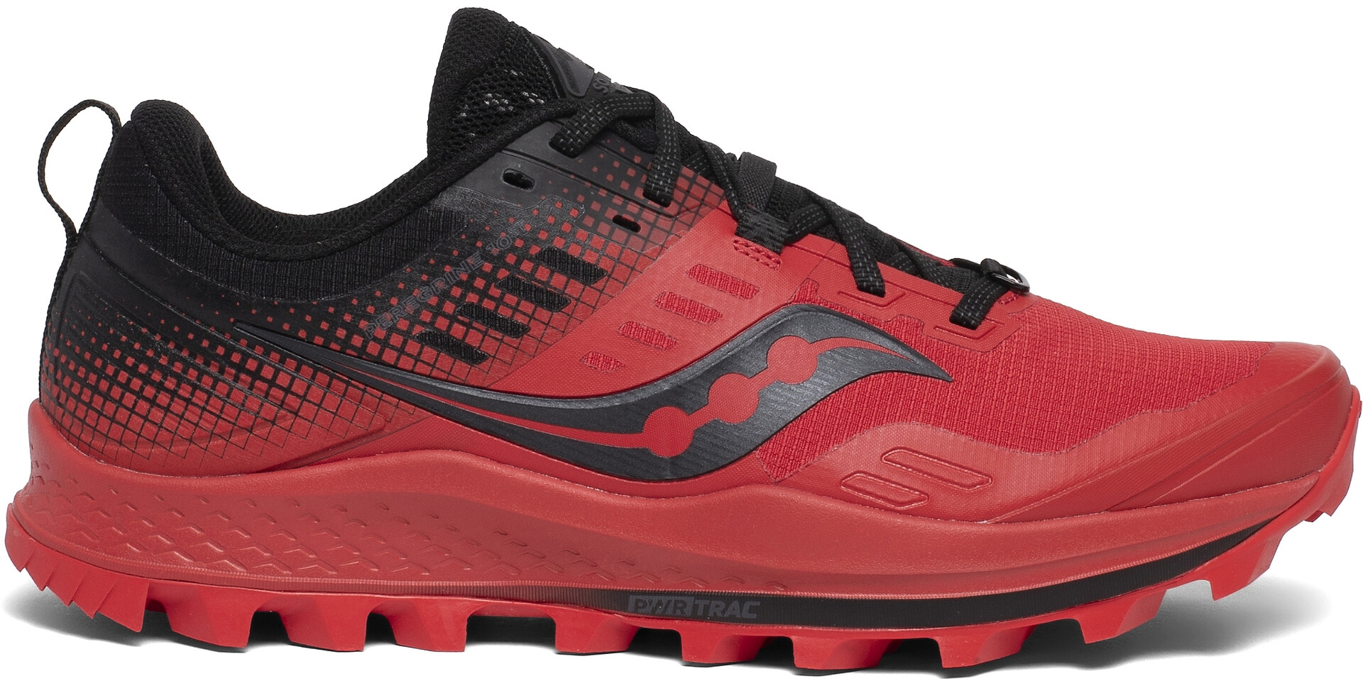 red and black saucony